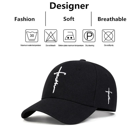Fashion Faith Embroidery Baseball Cap – Unisex Cotton Snapback Hat